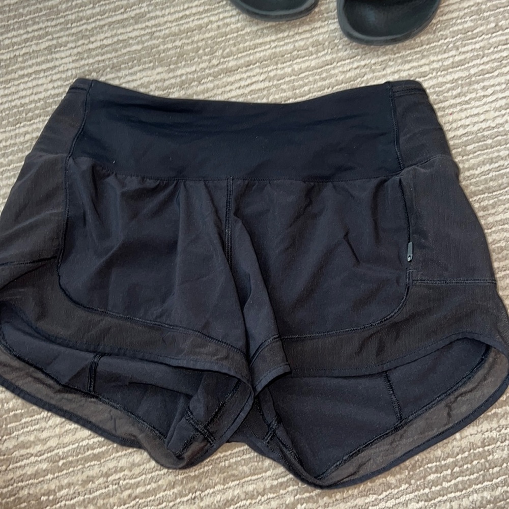 Size 4 black lulu shirts mesh outside